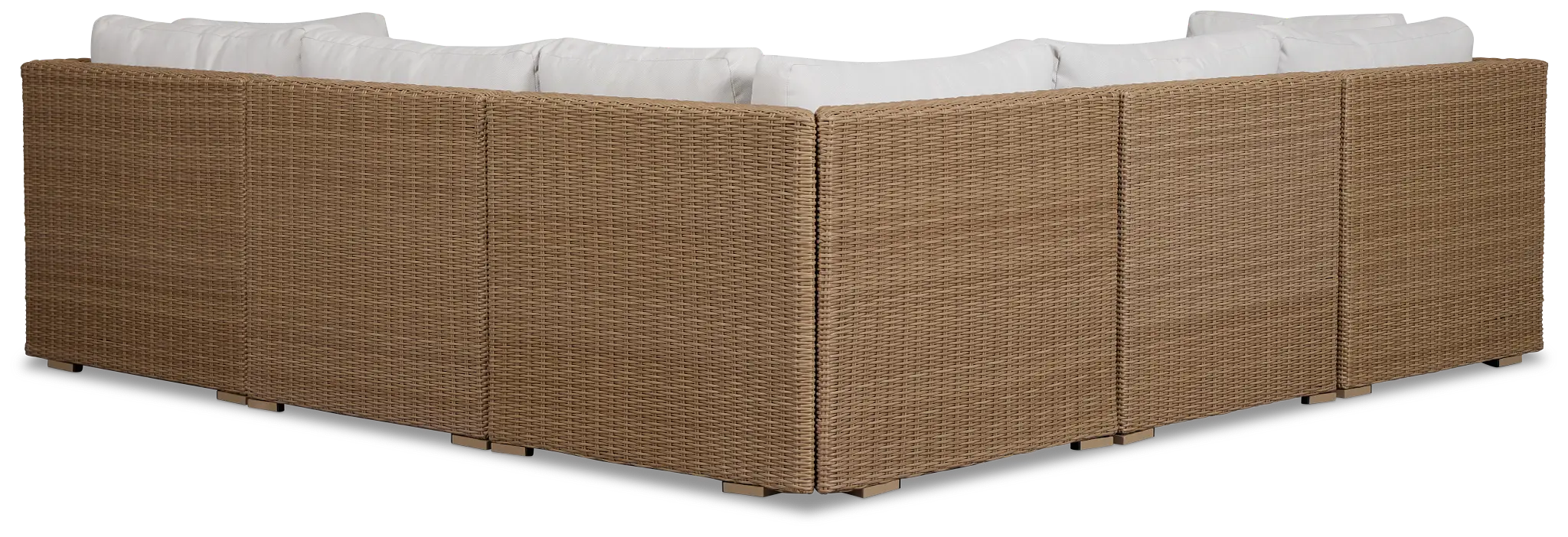 Montecito Light Tone 6-piece Modular Sectional With Light Beige Cushion Montecito Light Tone 6-piece Modular Sectional With Light Beige Cushion