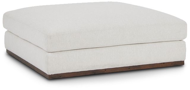 Mckenzie White Square Large Ottoman