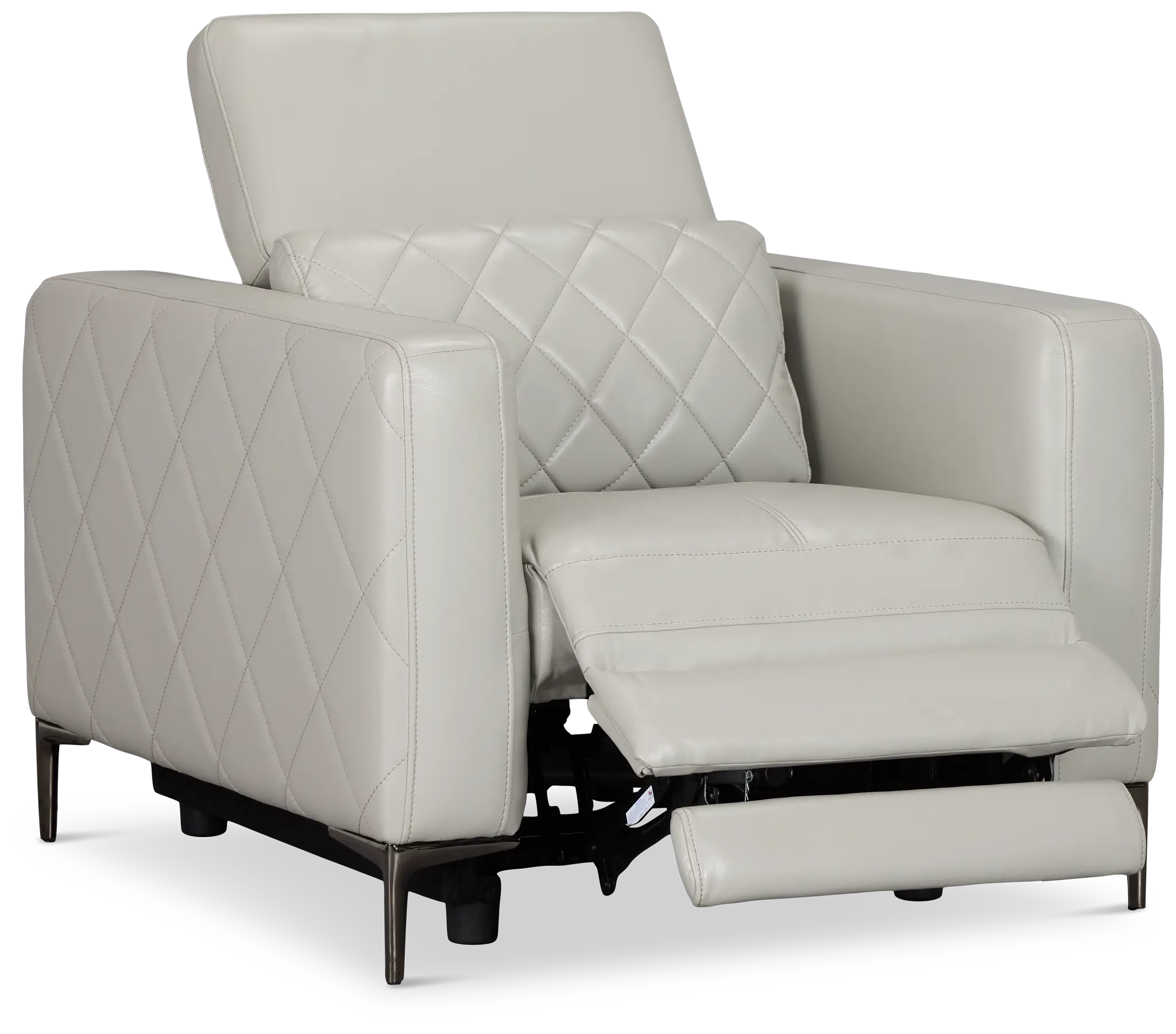 Ava Light Gray Micro Power Recliner Ava Light Gray Micro Power Recliner