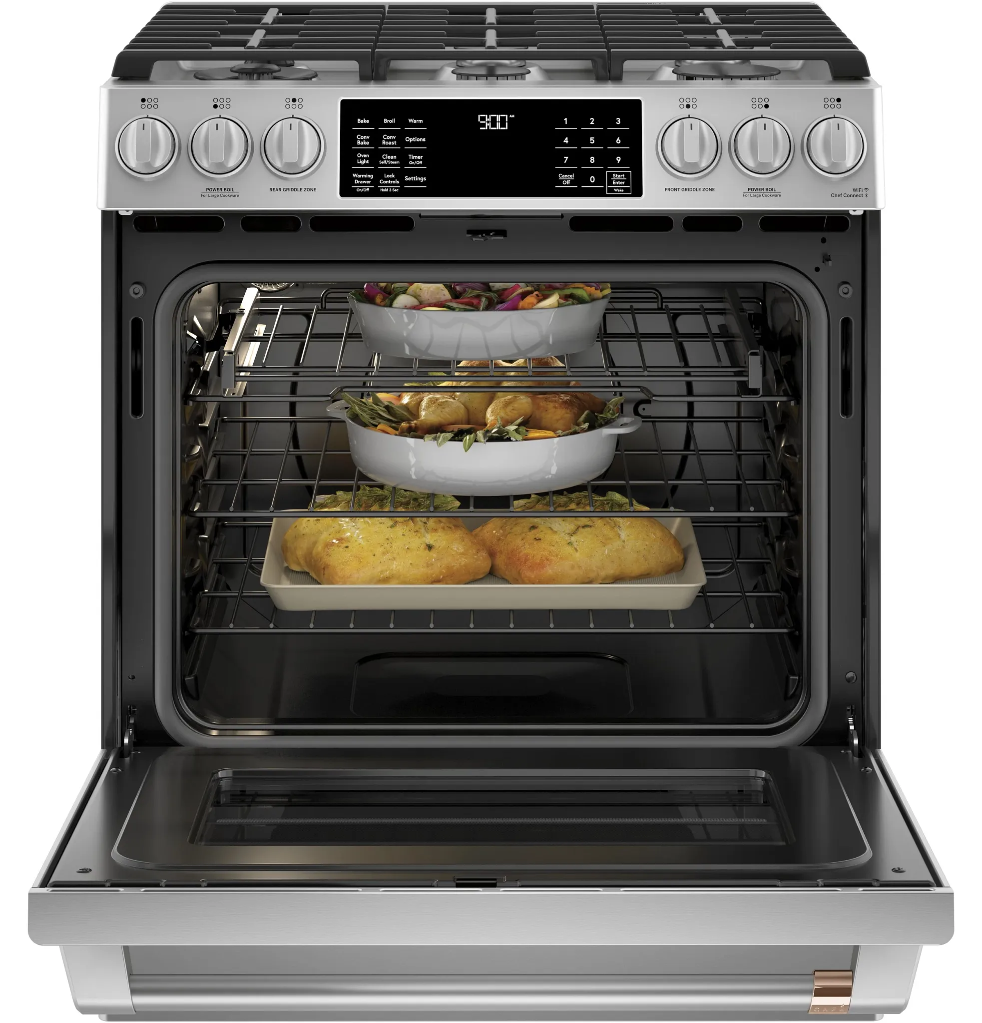 Cafe 900 Series Stainless Steel 30" Dual Fuel Range
