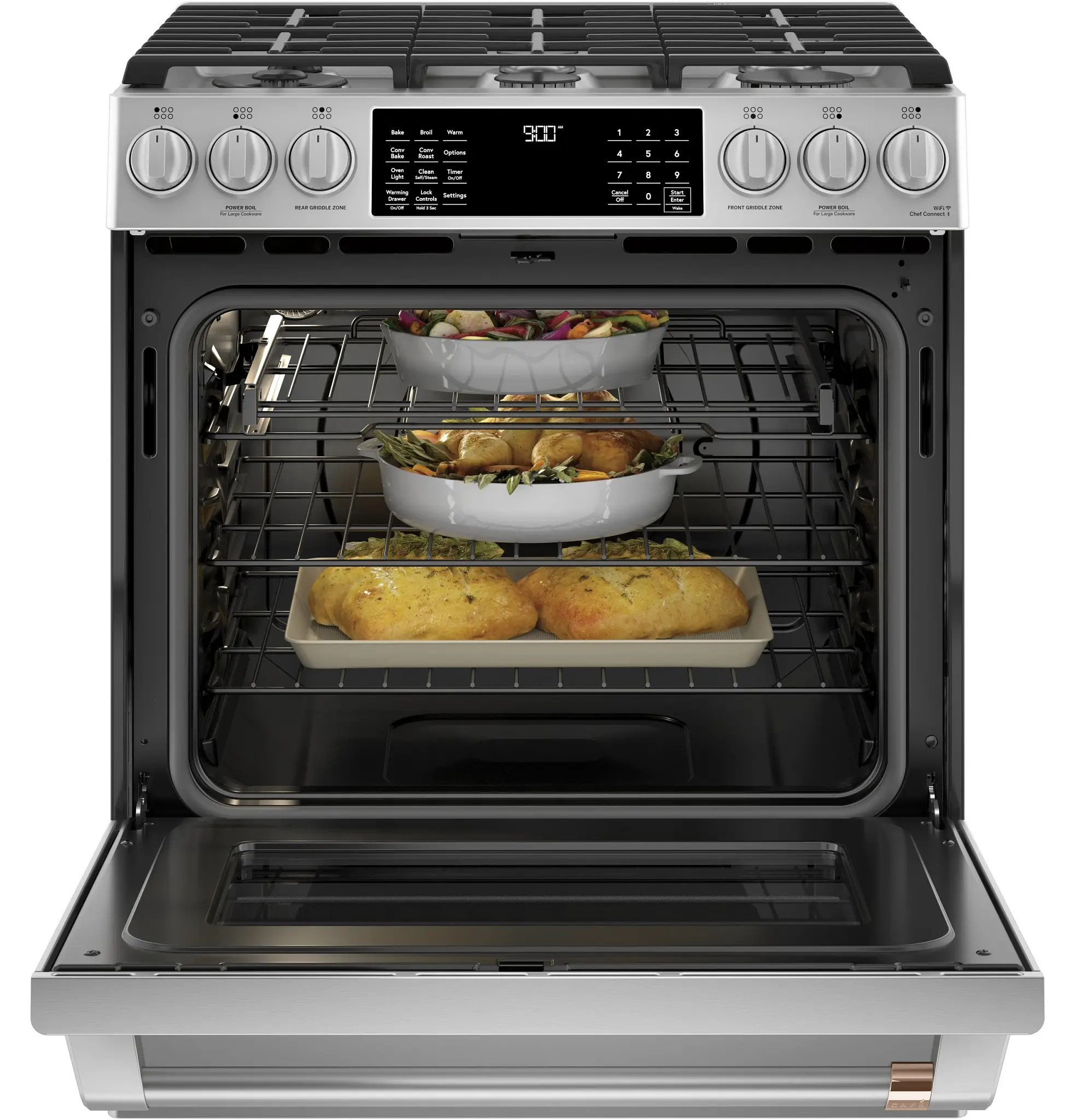 Cafe 900 Series Stainless Steel 30" Dual Fuel Range Cafe 900 Series Stainless Steel 30" Dual Fuel Range
