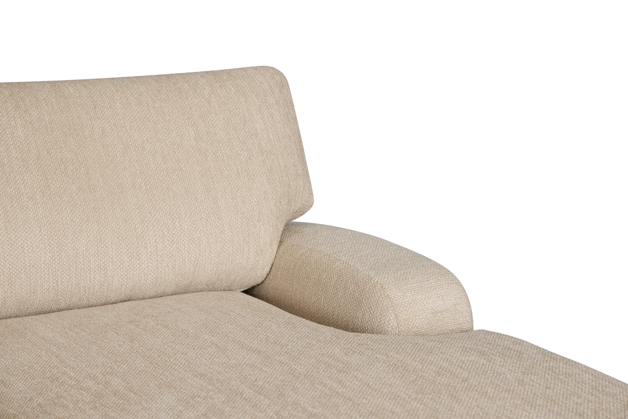 Alpha Beige Fabric Right Chaise Sectional