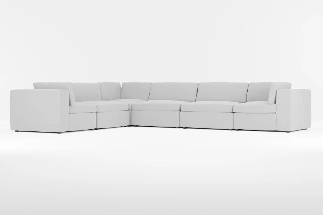 Destin Suave Gray Fabric 6-piece Modular Sectional Destin Suave Gray Fabric 6-piece Modular Sectional
