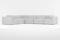 Destin Suave Gray Fabric 6-piece Modular Sectional