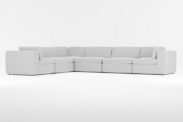 Destin Suave Gray Fabric 6-piece Modular Sectional