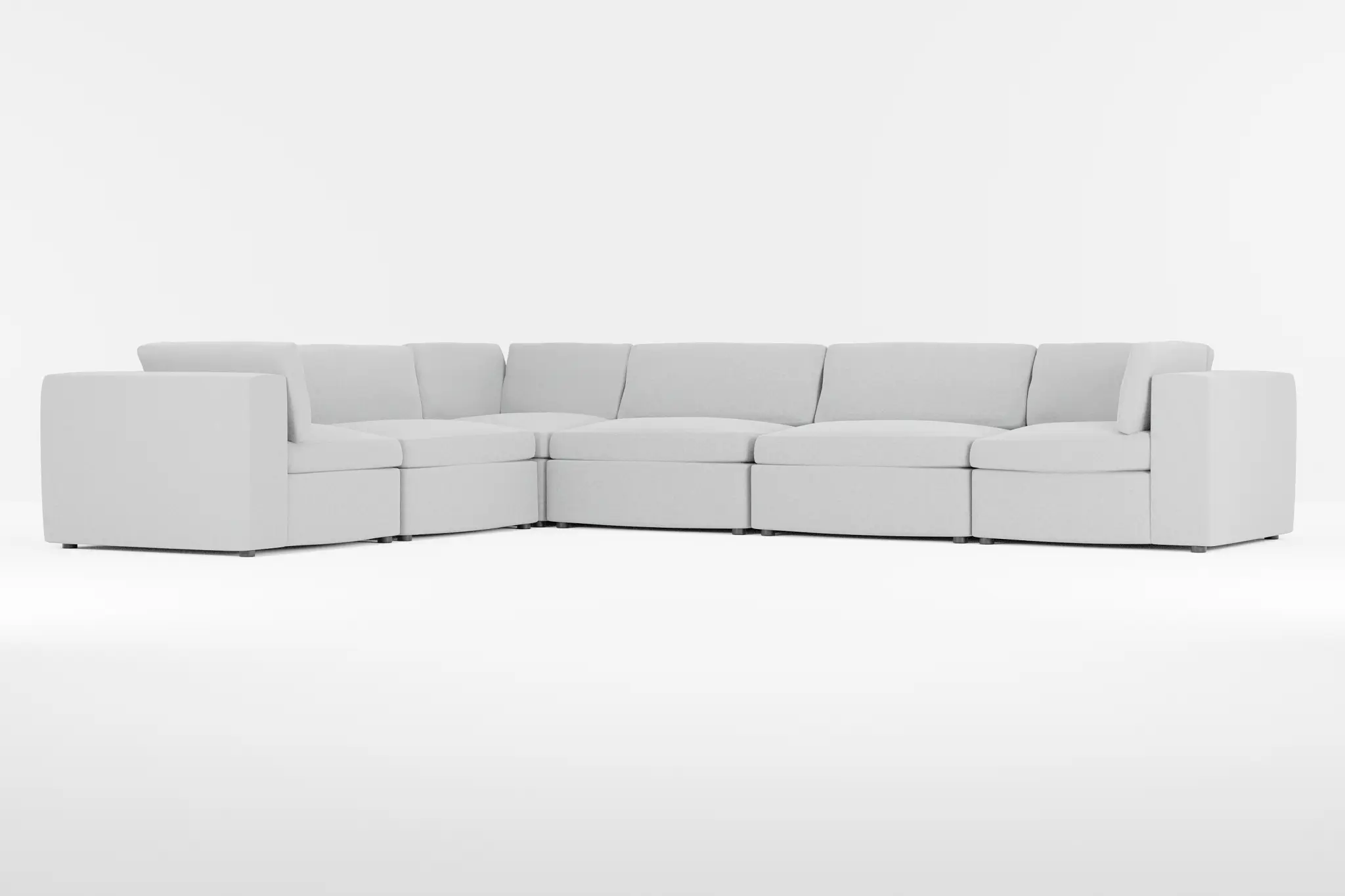 Destin Suave Gray Fabric 6-piece Modular Sectional Destin Suave Gray Fabric 6-piece Modular Sectional