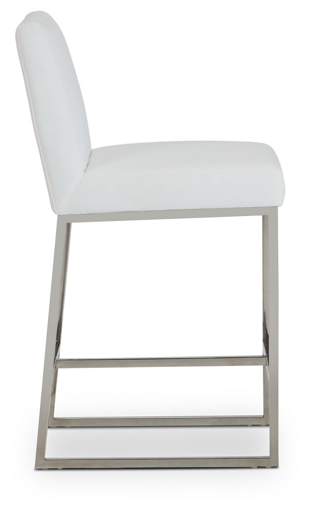 Miami White Fabric 24" Barstool (2)