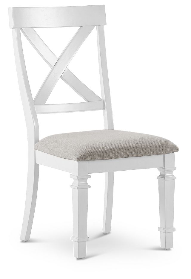 Marina White Wood Side Chair