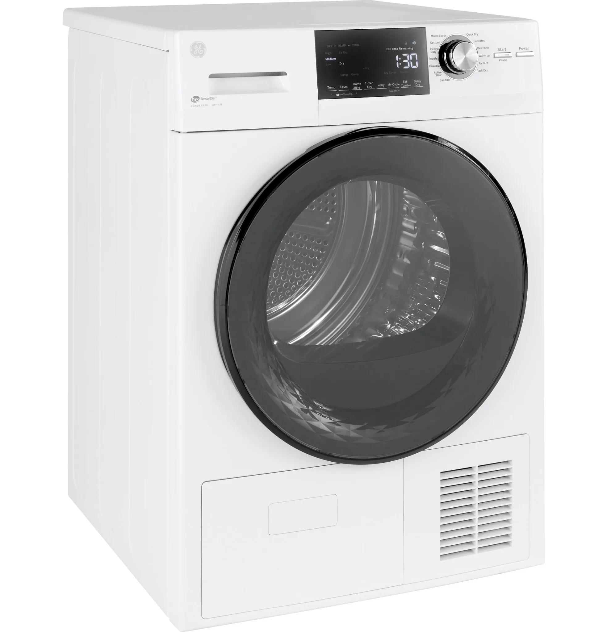 Ge 14 Series White Front Load Electric Dryer