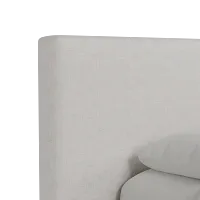 Grayton Linen Light Beige 44" Upholstered Platform Bed