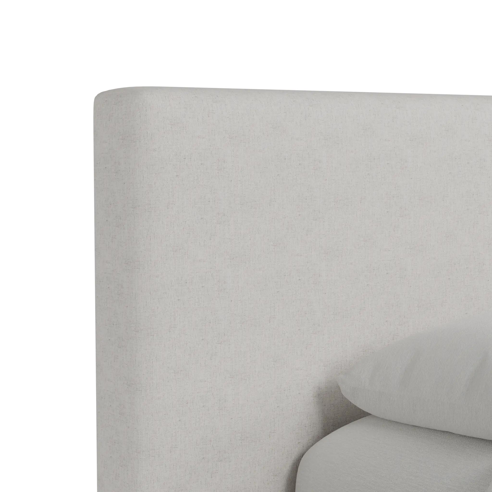 Grayton Linen Light Beige 44" Upholstered Platform Bed Grayton Linen Light Beige 44" Upholstered Platform Bed