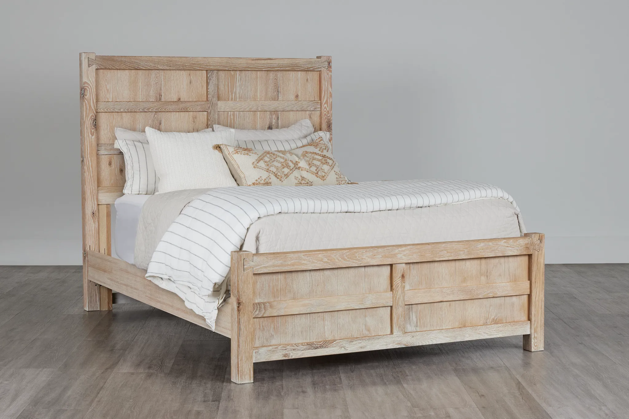 Salt Lake Light Tone Panel Bed