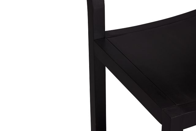 Denton Black Wood Side Chair