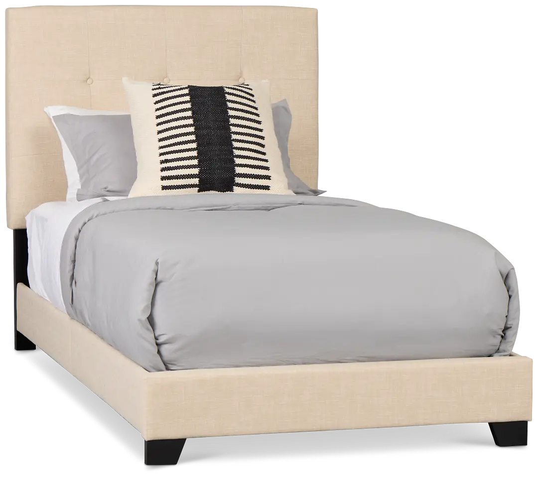 Flagler Beige Uph Panel Bed Flagler Beige Uph Panel Bed