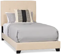 Flagler Beige Uph Panel Bed