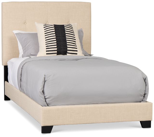 Flagler Beige Uph Panel Bed