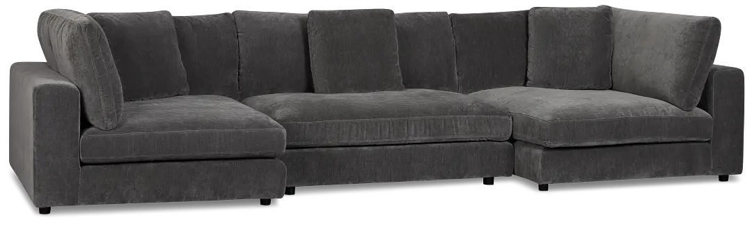 Lounge Dark Gray Fabric Double Chaise Sectional Lounge Dark Gray Fabric Double Chaise Sectional