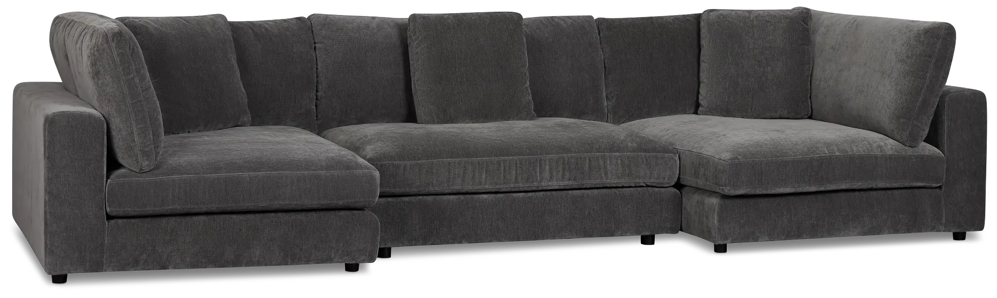 Lounge Dark Gray Fabric Double Chaise Sectional Lounge Dark Gray Fabric Double Chaise Sectional