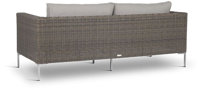 Tulum Gray Woven Sofa W/ 2 Cushions