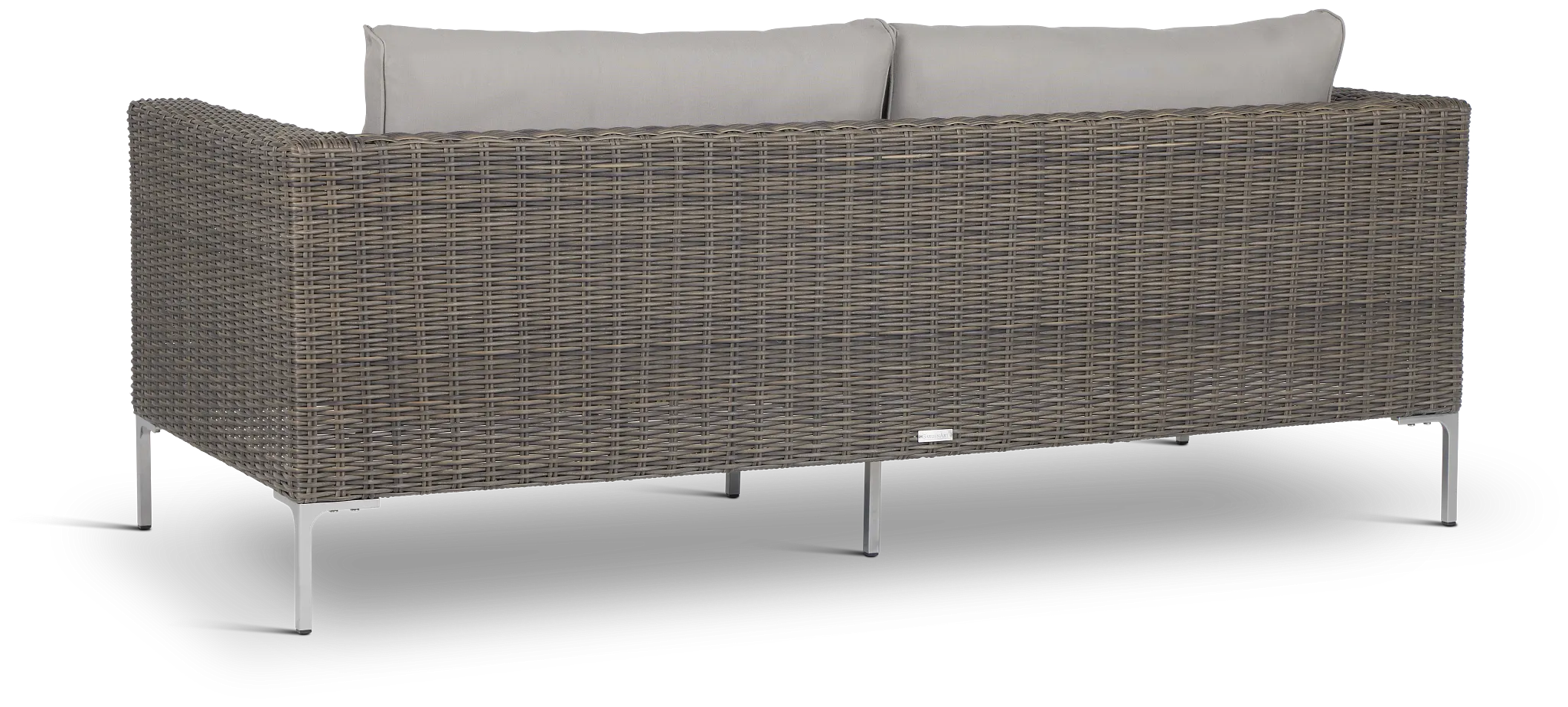 Tulum Gray Woven Sofa W/ 2 Cushions