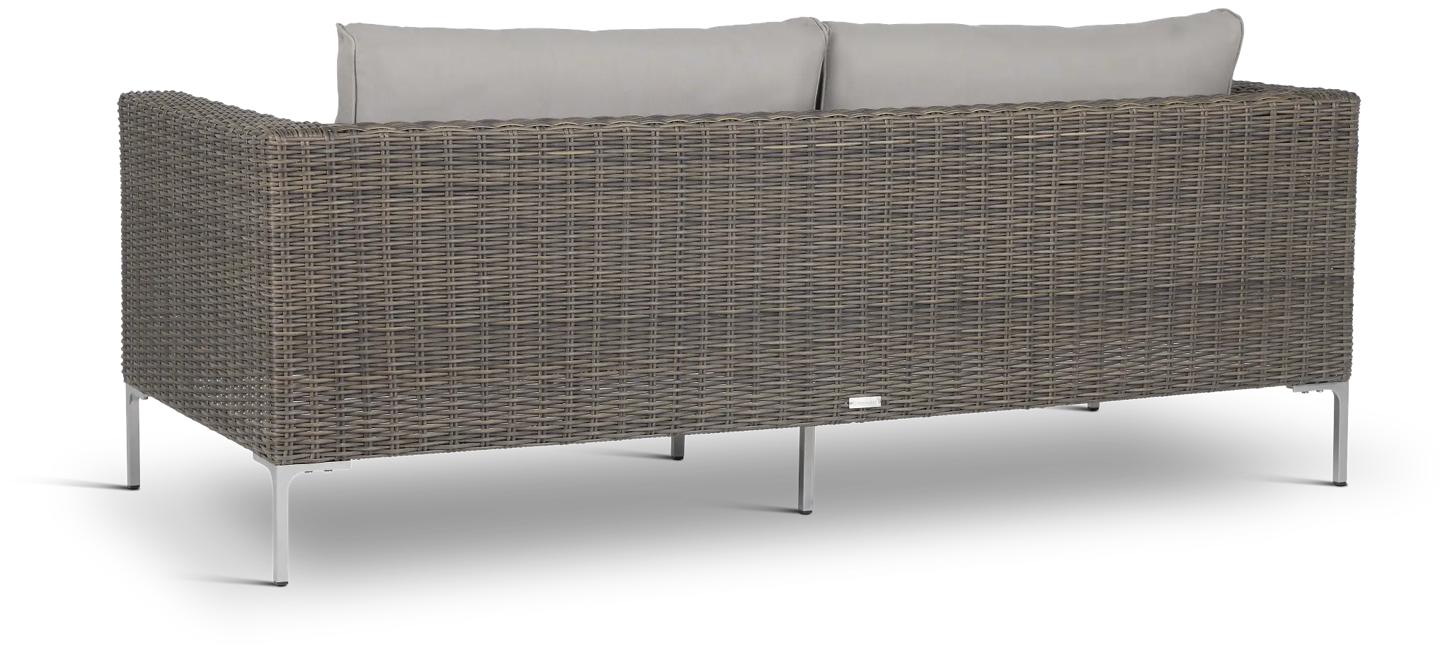 Tulum Gray Woven Sofa W/ 2 Cushions Tulum Gray Woven Sofa W/ 2 Cushions