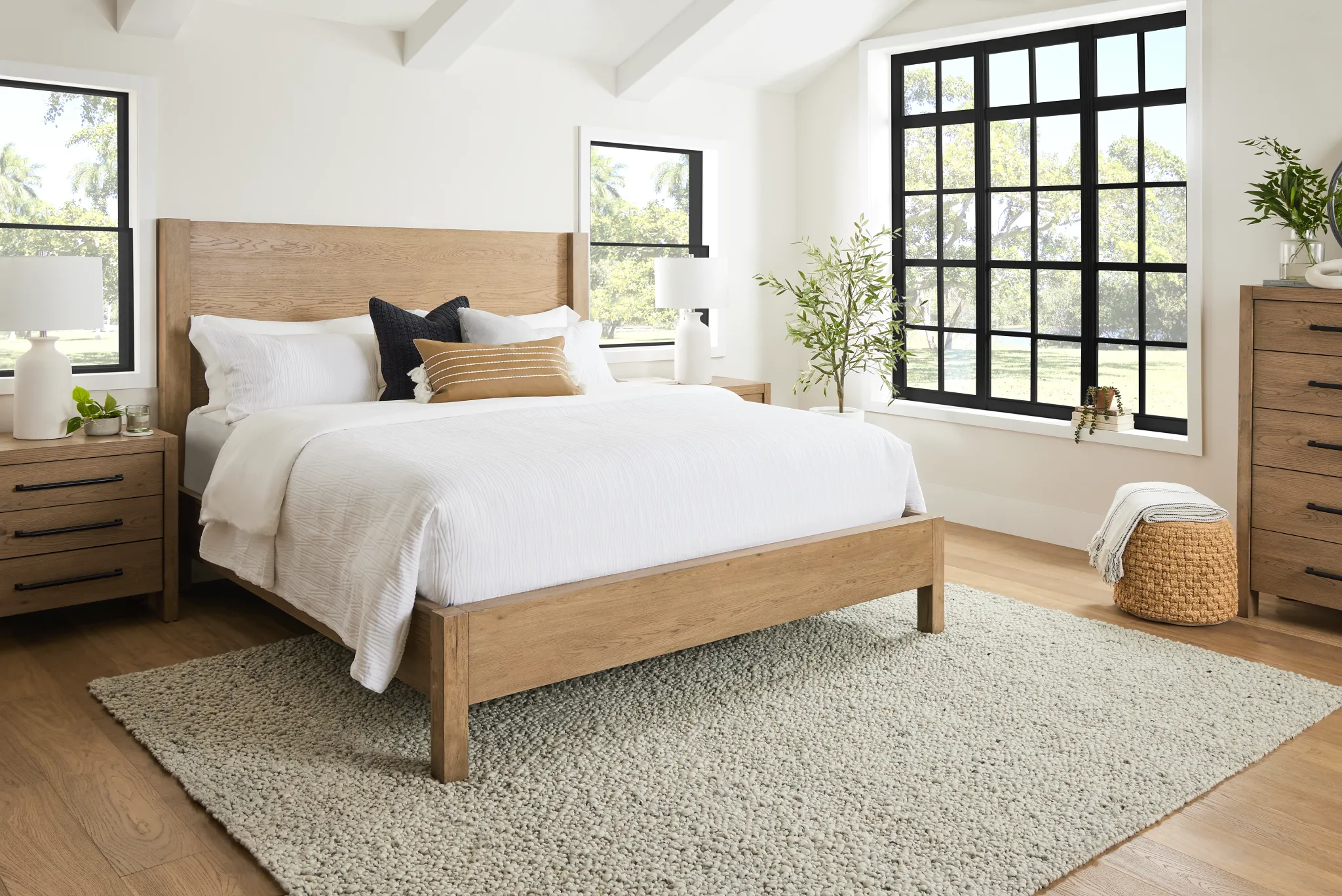 Tahoe Light Tone Panel Bed