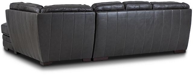 Alexander Gray Leather Right Bumper Sectional (4)