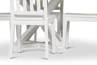 Nantucket Two-tone Pine Round Table & 4 White Chairs