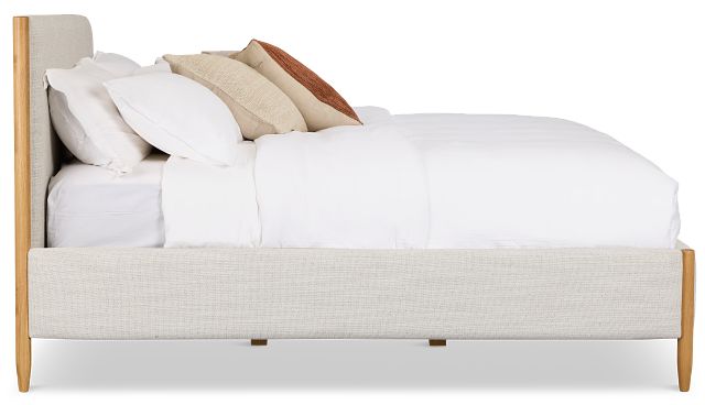 Stockton White Uph Panel Bed