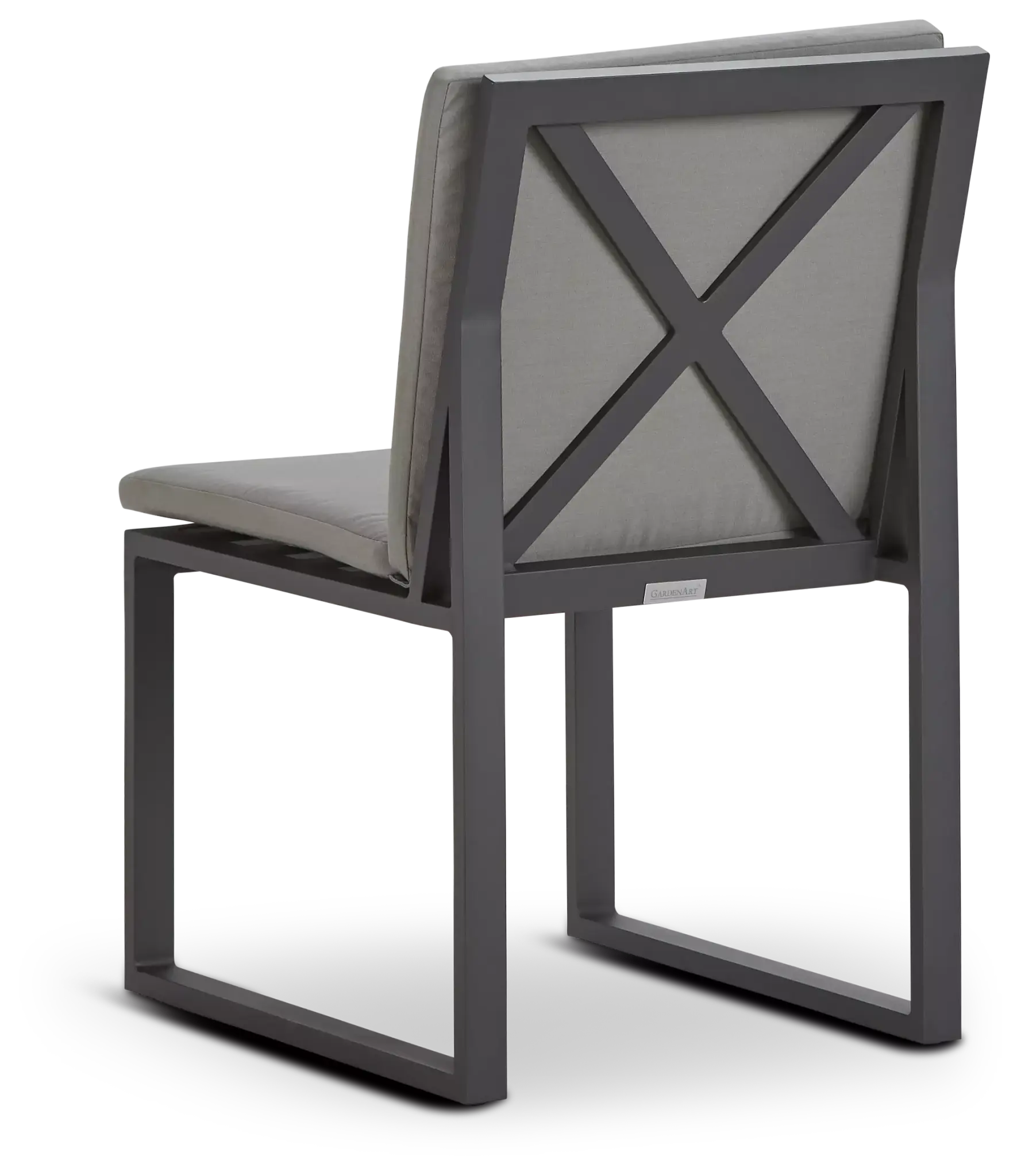 Linear Dark Gray Aluminum Cushioned Chair Linear Dark Gray Aluminum Cushioned Chair