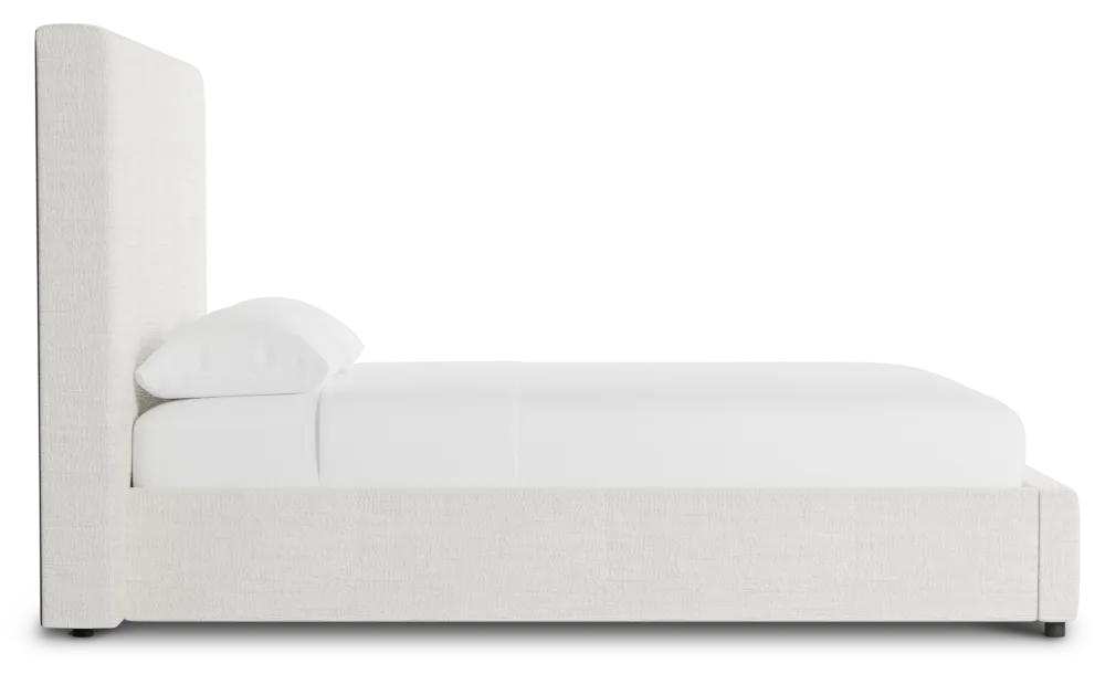 Grayton Maguire Ivory 54" Upholstered Platform Bed