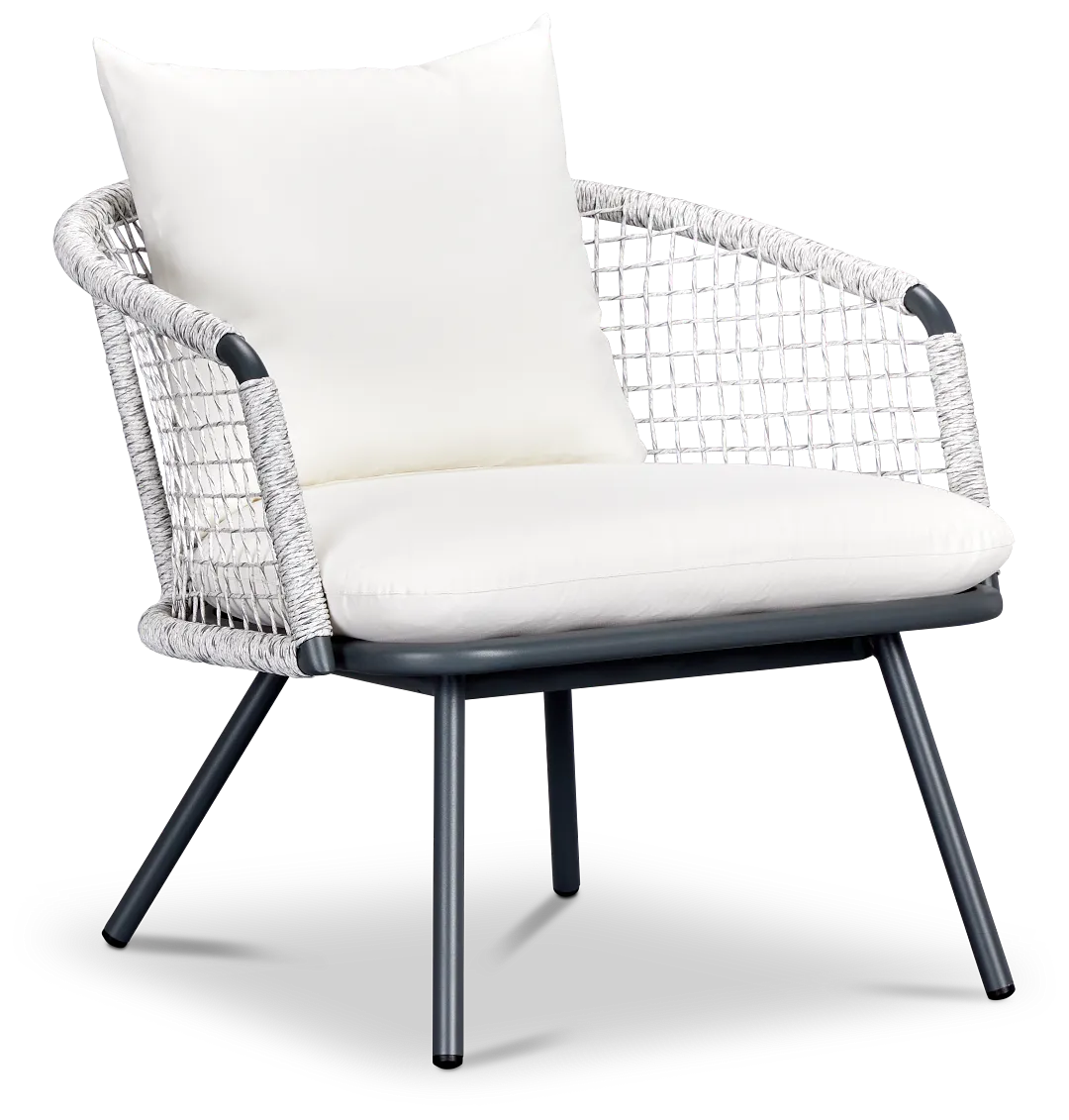 Malaga Gray White Arm Chair