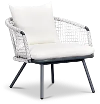 Malaga Gray White Arm Chair