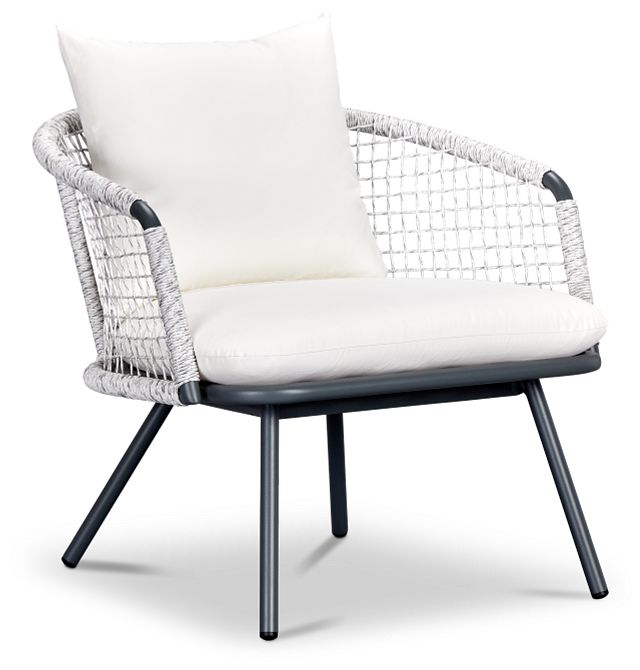 Malaga Gray White Arm Chair