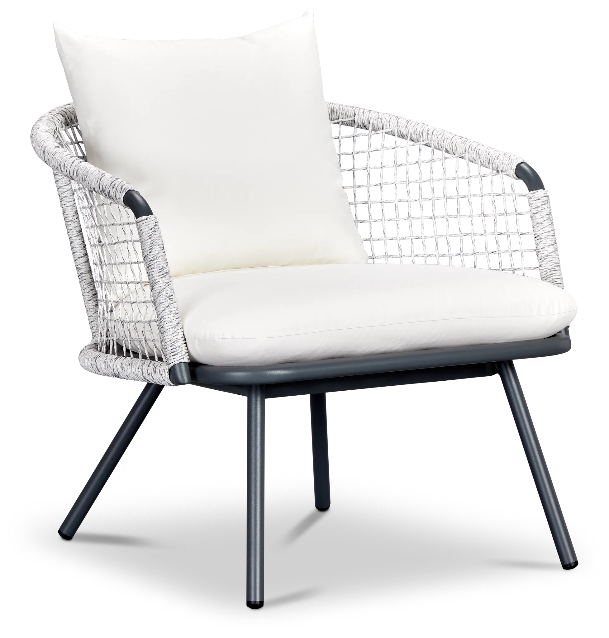 Malaga Gray White Arm Chair