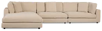 Lounge Light Beige Small Chaise Sectional