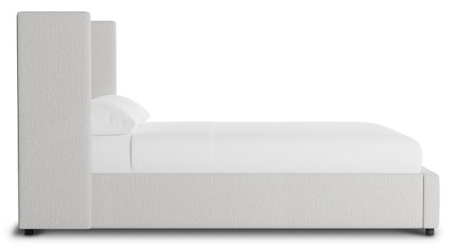 Captiva Delray Pewter 48" Upholstered Shelter Bed