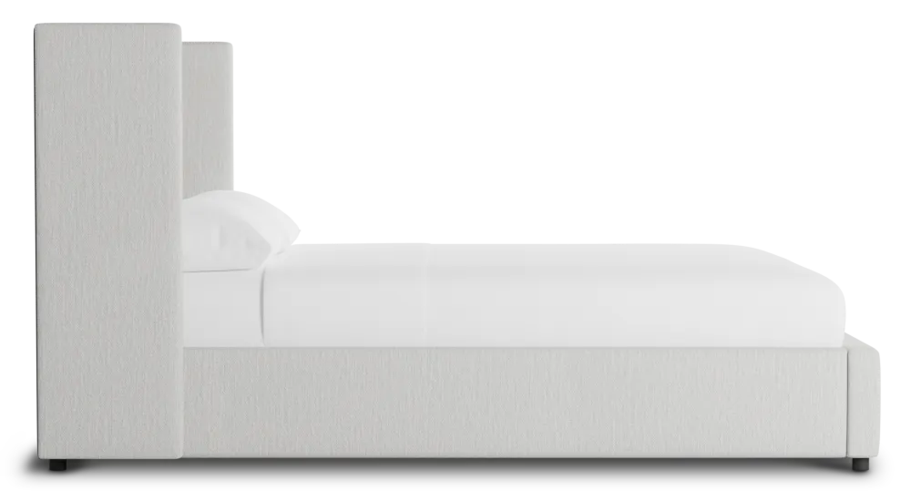 Captiva Delray Pewter 48" Upholstered Shelter Bed