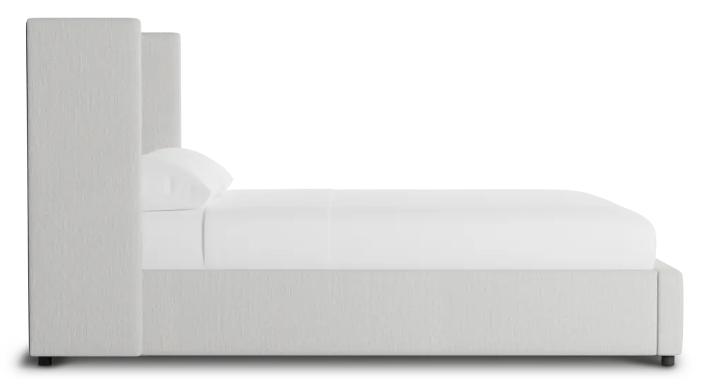 Captiva Delray Pewter 48" Upholstered Shelter Bed Captiva Delray Pewter 48" Upholstered Shelter Bed