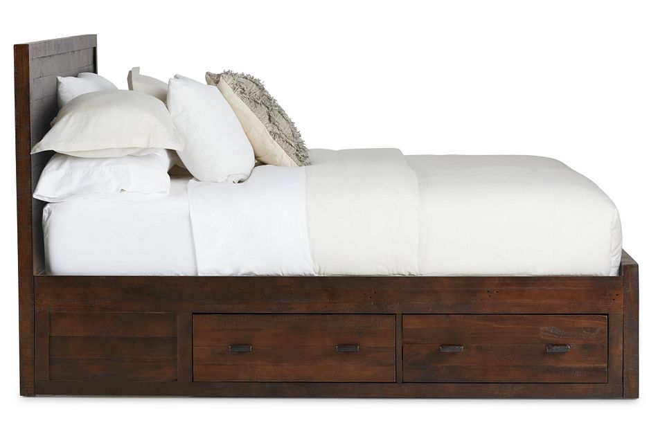 Seattle Dark Tone Wood Platform Storage Bed, King (3)