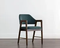 Shelli Dark Blue Upholstered Arm Chair