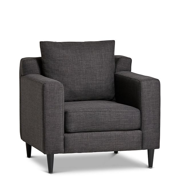 Novara Dark Gray Fabric Accent Chair
