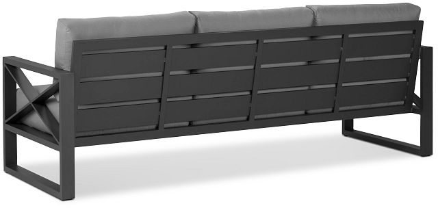 Linear Dark Gray Aluminum Sofa