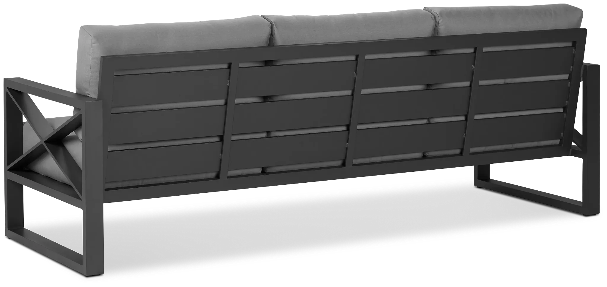 Linear Dark Gray Aluminum Sofa