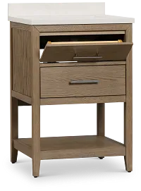 Alden Light Gray 24" Single Bathroom Vanity