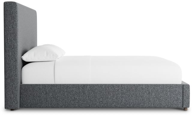 Grayton Delray Dark Gray 54" Upholstered Platform Bed