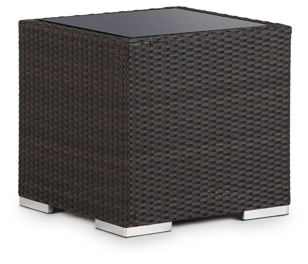 Fina Dark Tone Square End Table