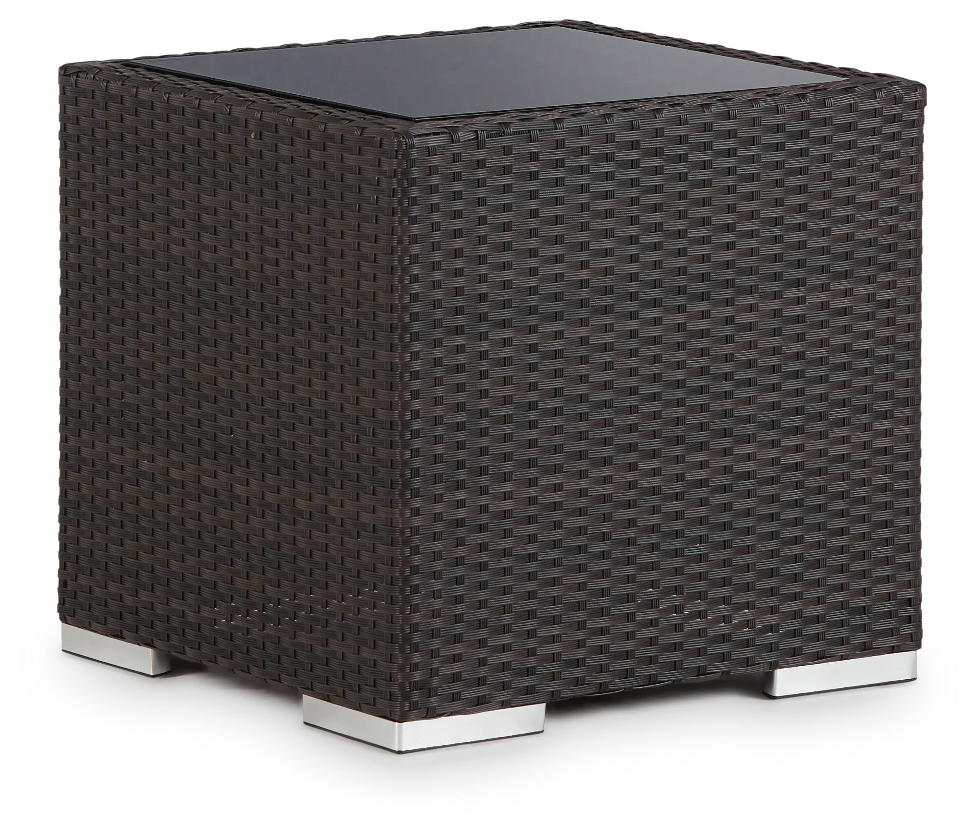 Fina Dark Tone Square End Table