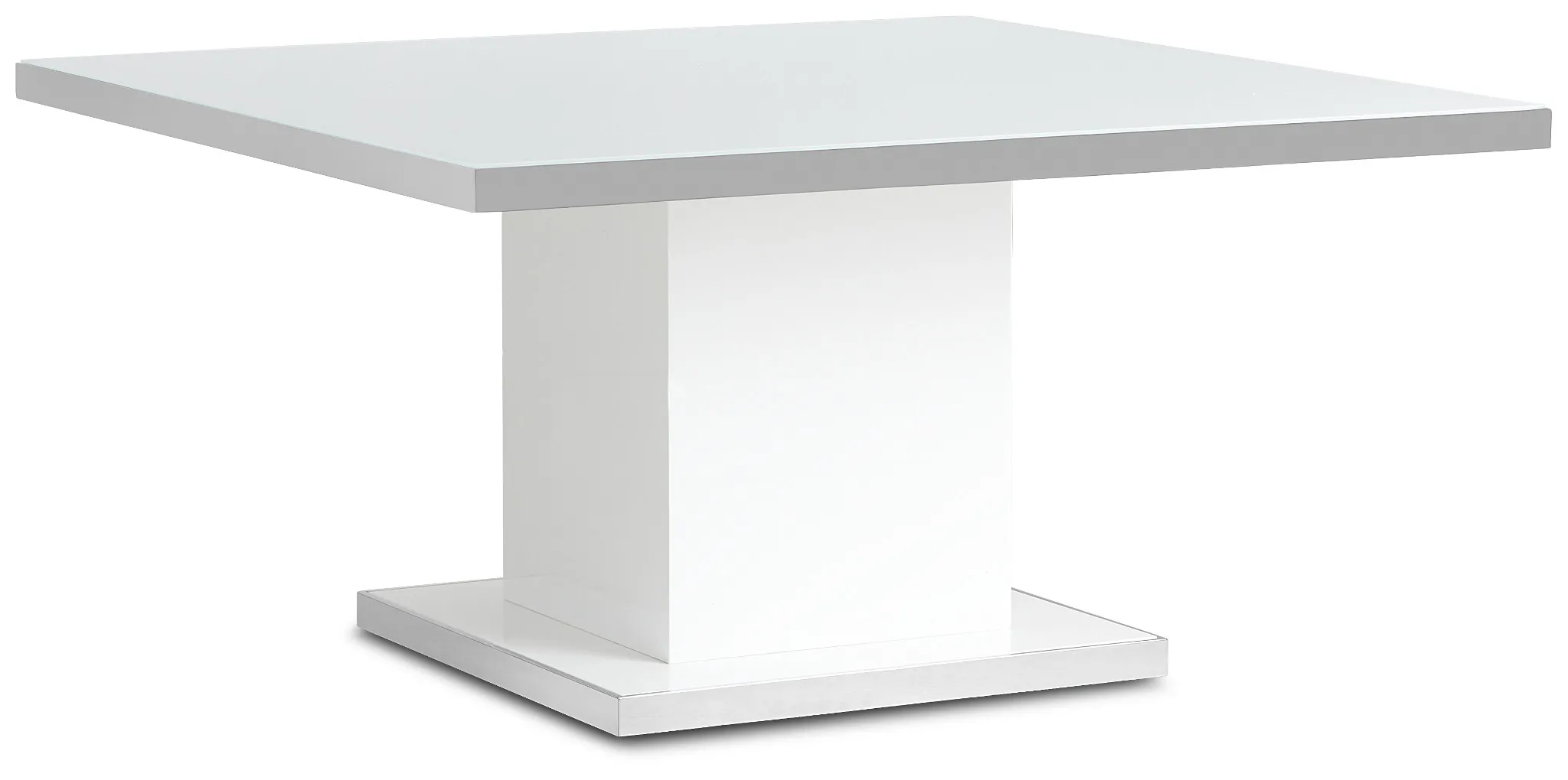 Miami White 59" Square Table