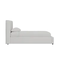 Grayton Delray Pewter 44" Upholstered Platform Bed